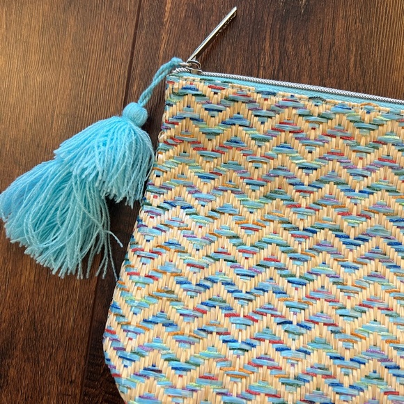 Lancôme Makeup Bag Straw Blue New - Picture 4 of 7